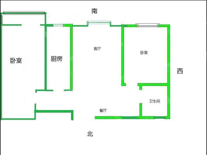 百合世嘉2室2厅1卫77㎡