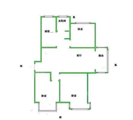 嘉禾一方三期3室1厅1卫114㎡