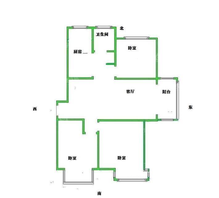 嘉禾一方三期3室1厅1卫114㎡