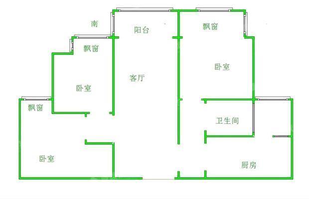 恒大城（商品房）3室2厅1卫112㎡