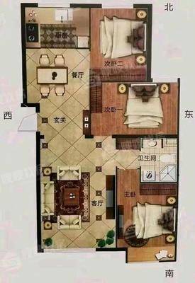 皇家壹里（C区）3室2厅1卫115㎡
