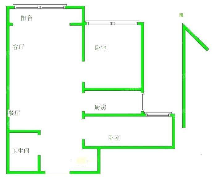 凤凰城（C区）2室2厅1卫95㎡