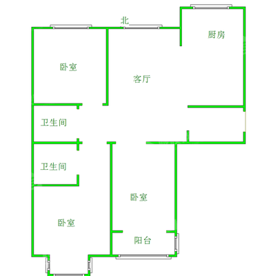 东方世纪城西区3室2厅1卫126㎡