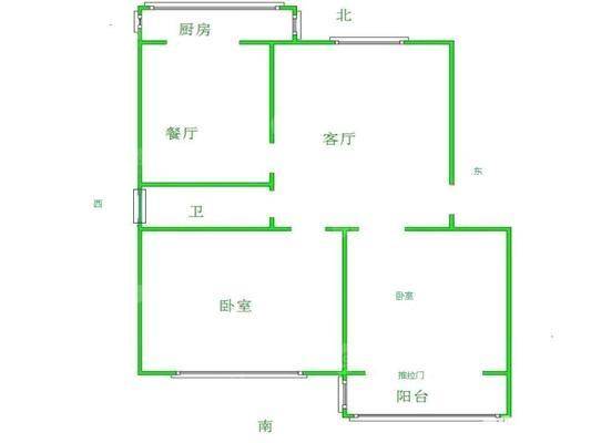 十三化建小区1室2厅1卫51㎡