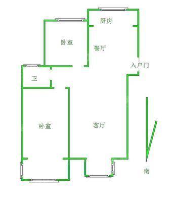 紫御华府2室2厅1卫99㎡