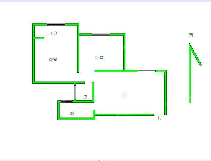 枫尚国际2室1厅1卫71㎡