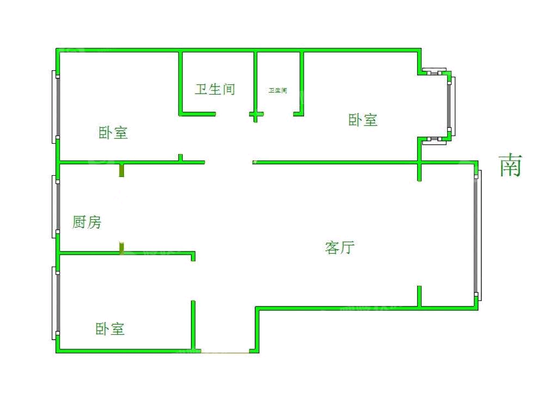 龙岸清华3室2厅2卫119㎡