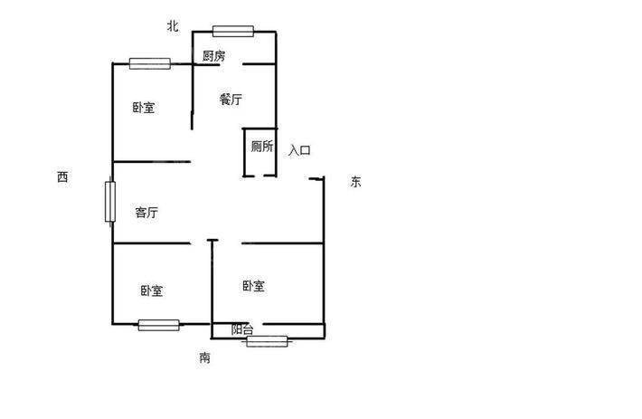 欣欣家园3室2厅1卫114㎡