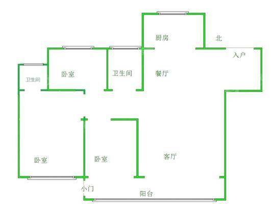 吾悦华府3室2厅2卫124㎡
