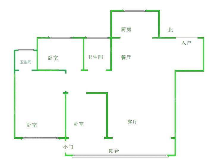 吾悦华府3室2厅2卫124㎡