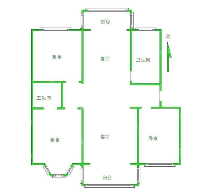 恒顺花园3室2厅2卫129㎡