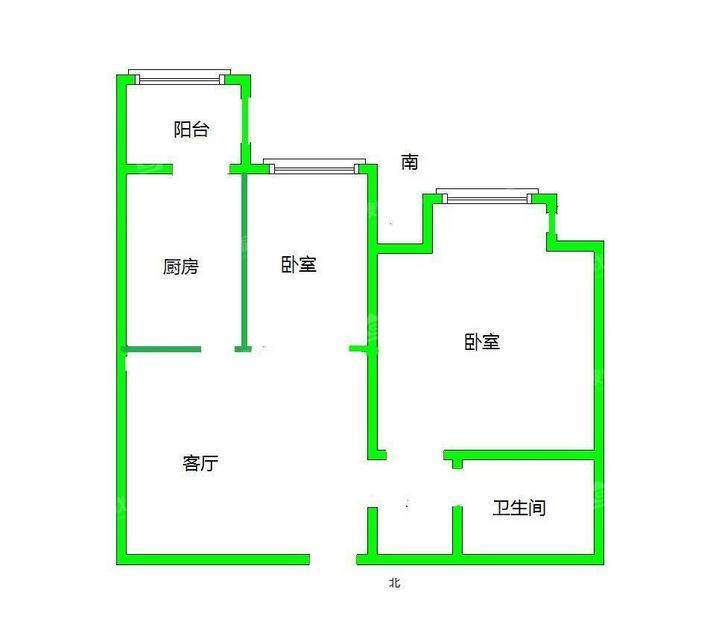 金鼎领域2室2厅1卫74㎡