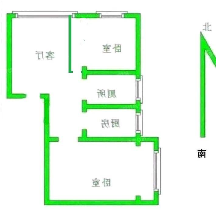 东方骏景2室2厅1卫88㎡