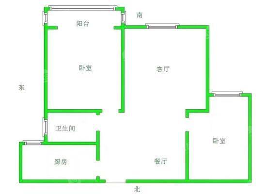 天天家园2室2厅1卫89㎡