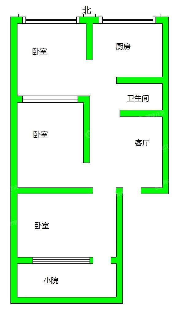 一塑小区3室1厅1卫63㎡