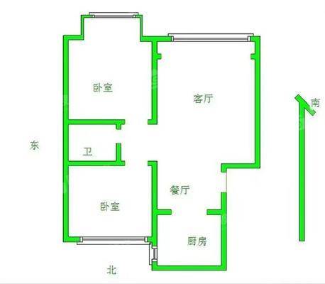 天成熙园二期2室2厅1卫91㎡