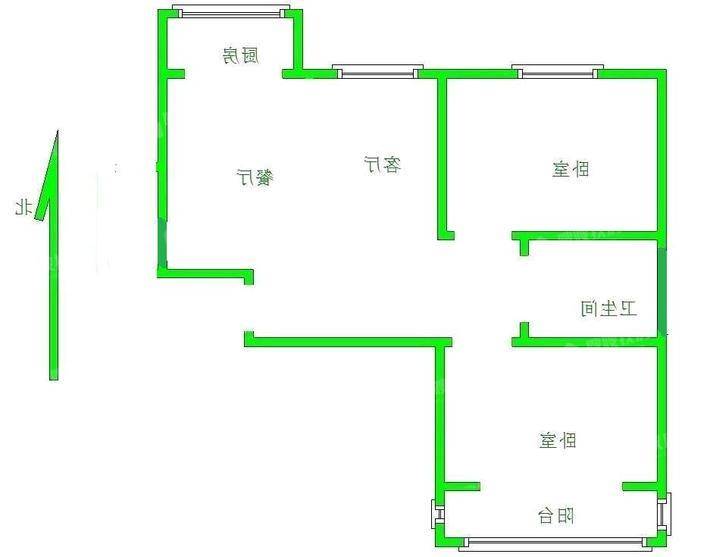 万泰丽景西区2室2厅1卫90㎡