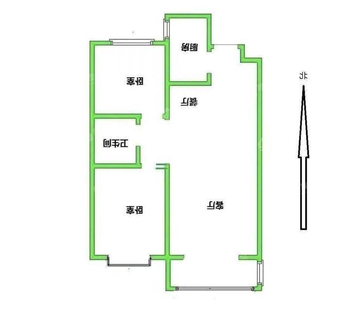 龙岸清华2室1厅1卫90㎡