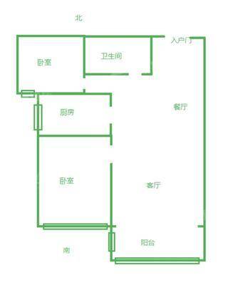 三里家园2室1厅1卫82㎡