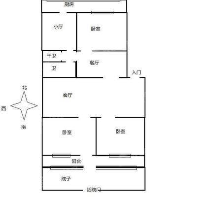 县广播局宿舍(县礼堂附近)3室2厅1卫97㎡