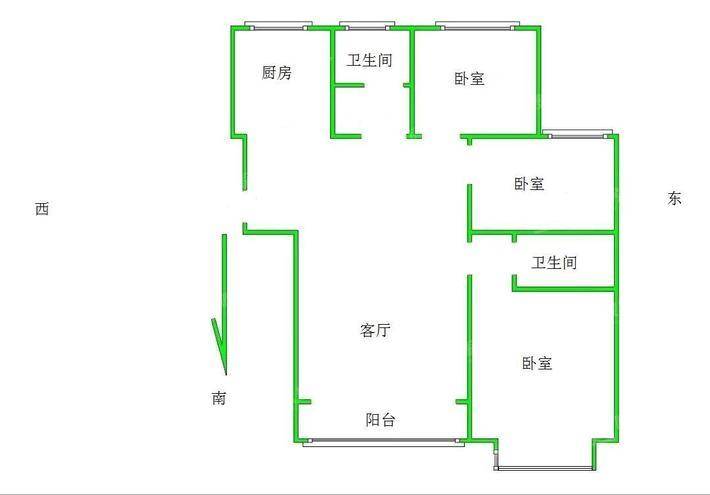 嘉禾一方二期3室2厅2卫130㎡