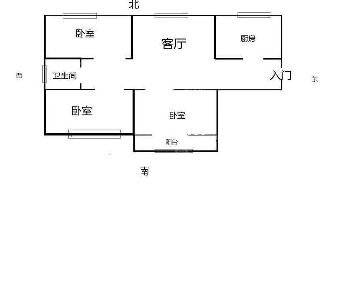 禧福荷堂D区3室2厅1卫98㎡