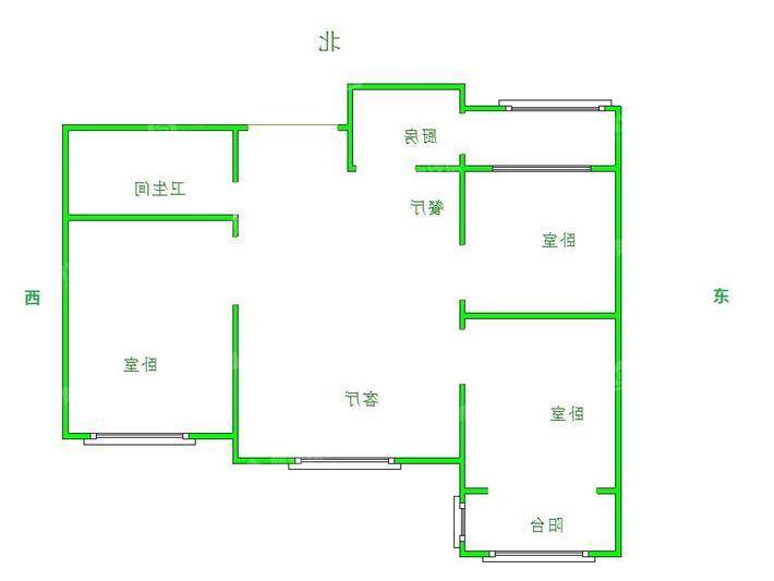 阳光国际3室2厅1卫90㎡
