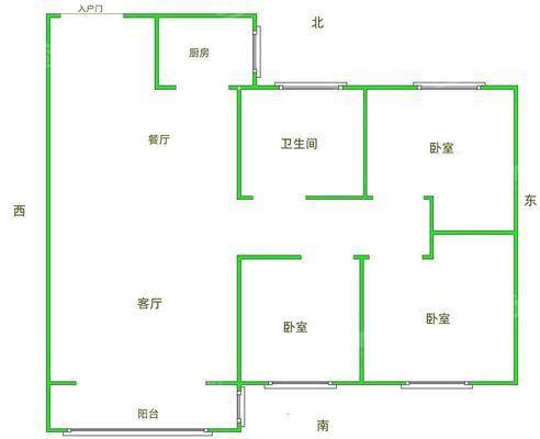 保利堂悦3室2厅1卫104㎡