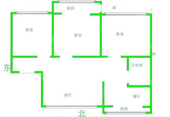 幸福里3室2厅1卫125㎡