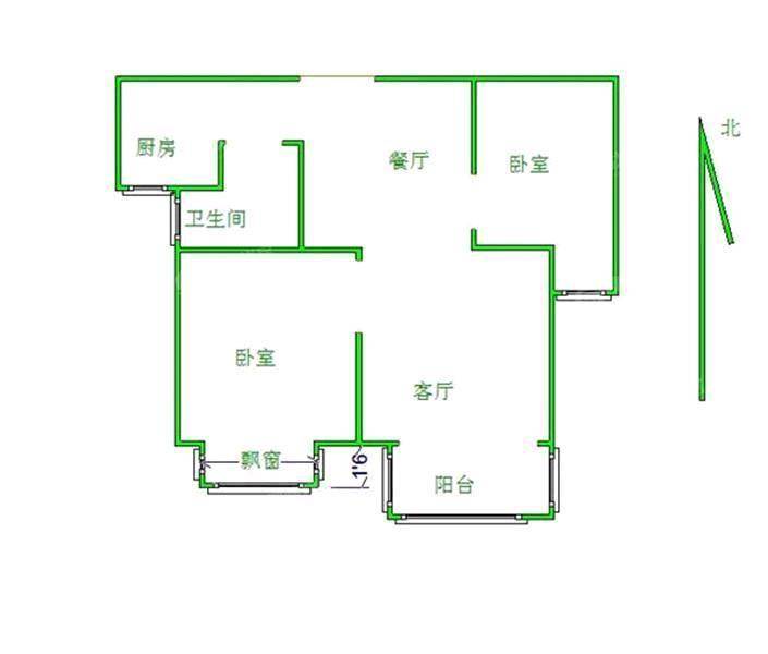 凤凰城（B区）2室2厅1卫84㎡