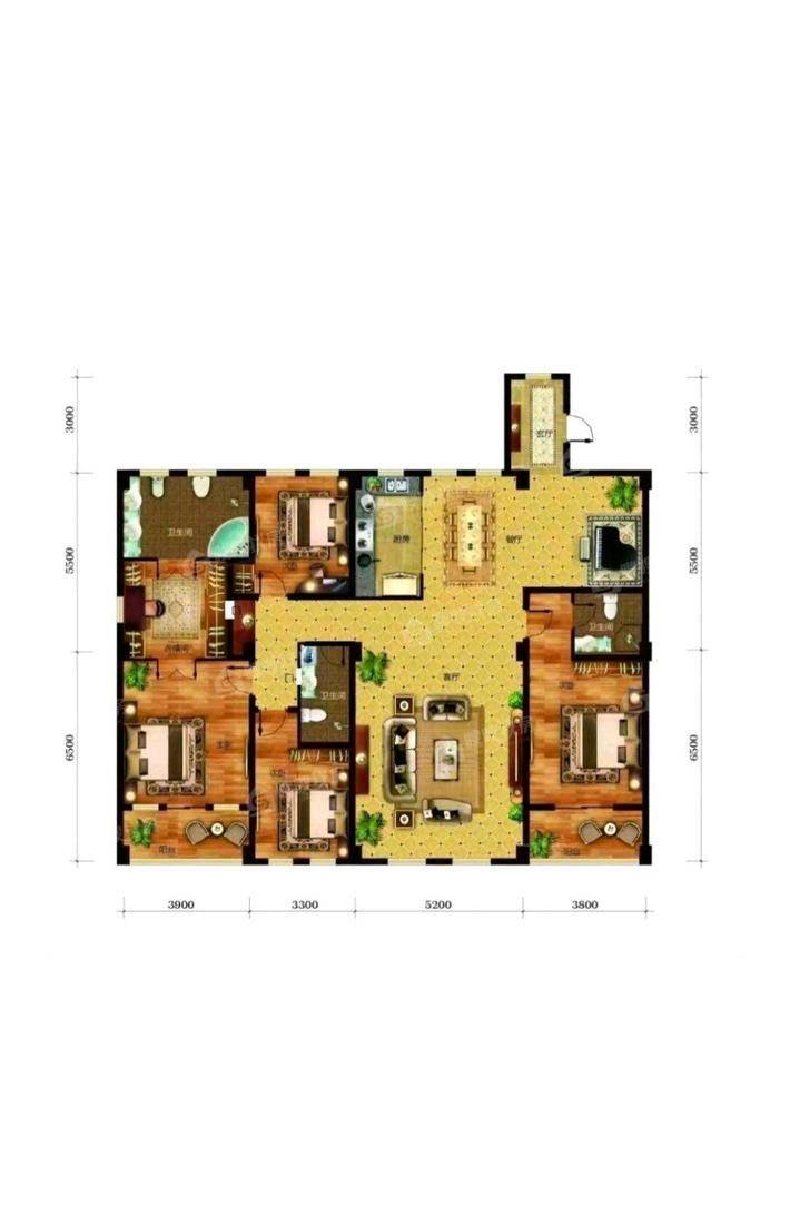 御湖公馆4室2厅2卫220㎡