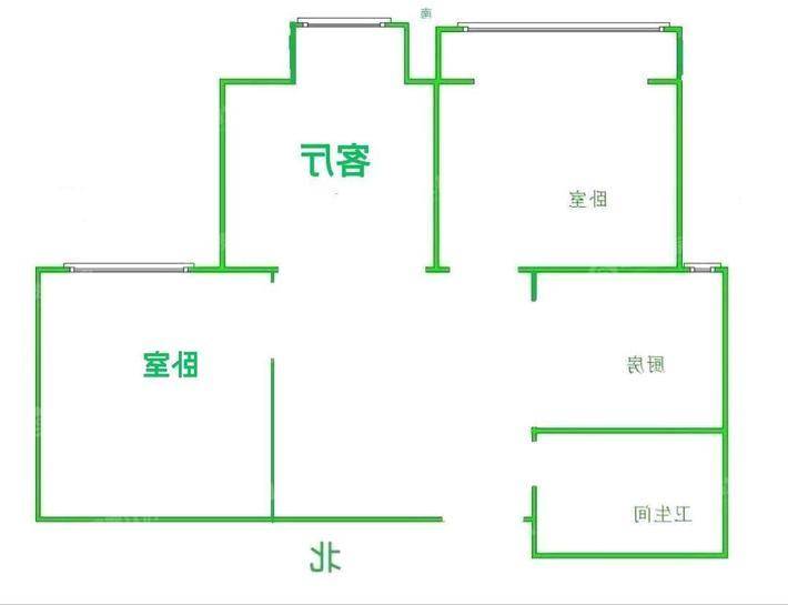滨河龙韵2室2厅1卫88㎡