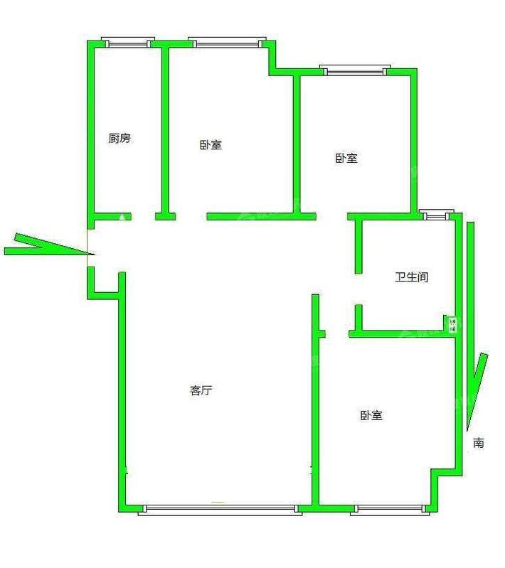 阿尔卡迪亚锦绣天地A区3室2厅1卫88㎡