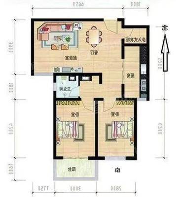凤凰城（A区）2室1厅1卫90㎡