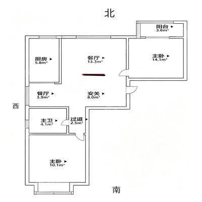 贻成御景狮城2室1厅2卫95㎡