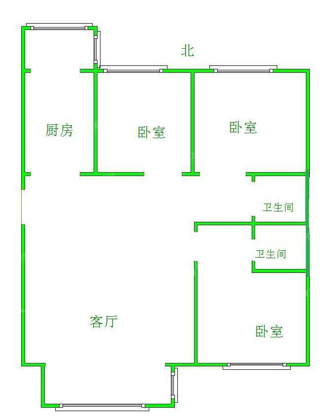 天成明月洲东区3室2厅2卫119㎡