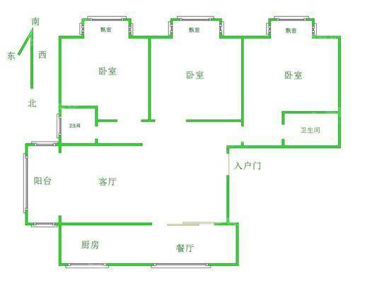 凤凰城（B区）3室2厅2卫133㎡