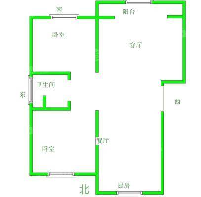 万润绿景园2室2厅1卫102㎡