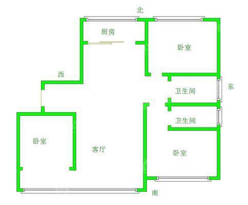 泰合荣盛华府（南区）3室2厅2卫120㎡