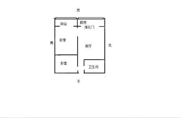 恒顺时代广场2室1厅1卫64㎡