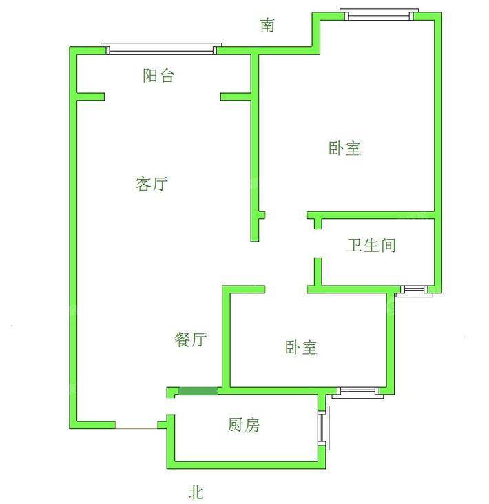 荣盛香堤荣府2室1厅1卫87㎡