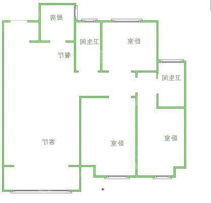 保利花园3室2厅2卫120㎡