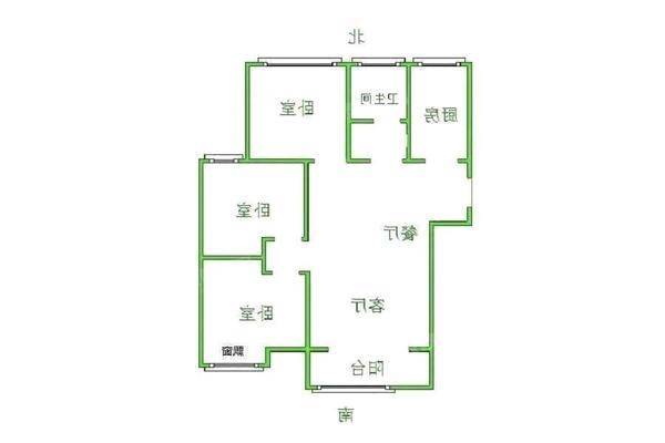 保利花园3室2厅1卫106㎡