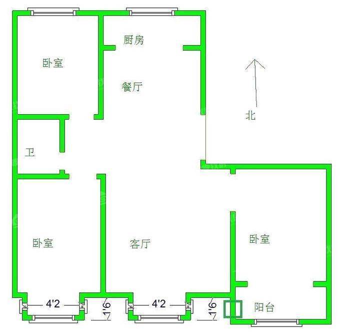 弘仁里3室2厅1卫104㎡