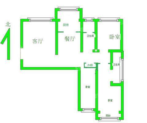禧福荷堂D区3室2厅2卫116㎡