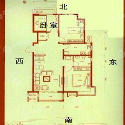 宏宇城（B区）3室2厅1卫118㎡