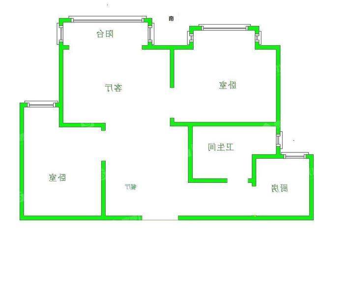 凤凰城（B区）2室2厅1卫78㎡