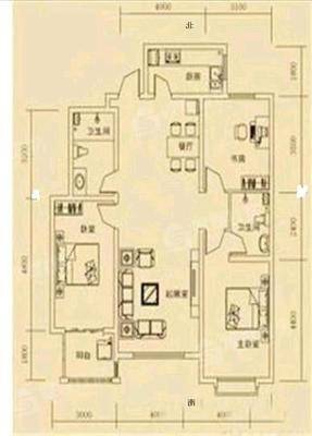 天成郡府东区3室2厅2卫130㎡