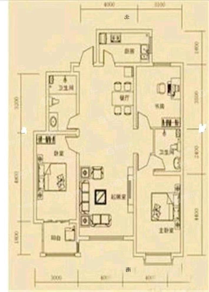 天成郡府东区3室2厅2卫130㎡