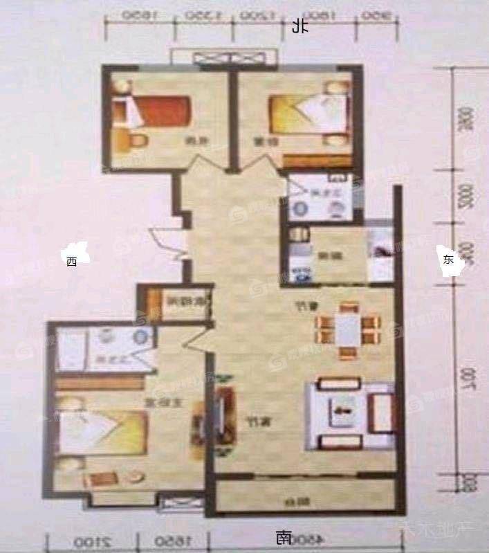 凤凰城（C区）3室2厅2卫139㎡